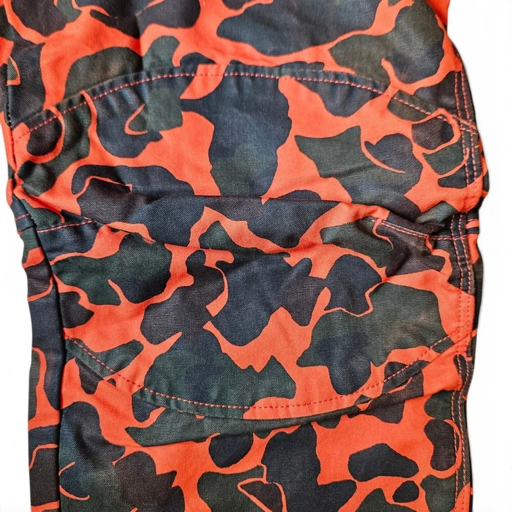 GStar Raw 5622 3D Jean 30 x 32 Tapered COJ Blaze Orange Black Camo Cotton Canvas